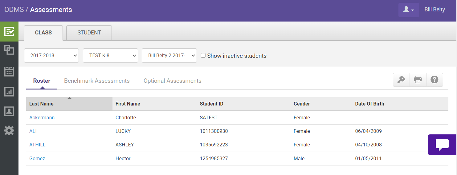 Roster Screen Overview in Heinemann Fountas & Pinnell Online Data ...