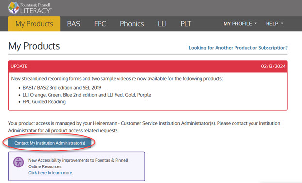 Adding Products as a Teacher in a Managed District in Heinemann F&amp;P ...