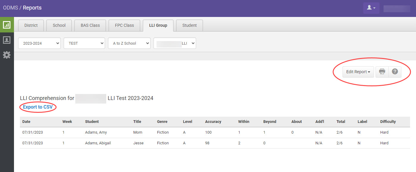 LLI Group Comprehension Report Overview on Heinemann Fountas & Pinnell ...