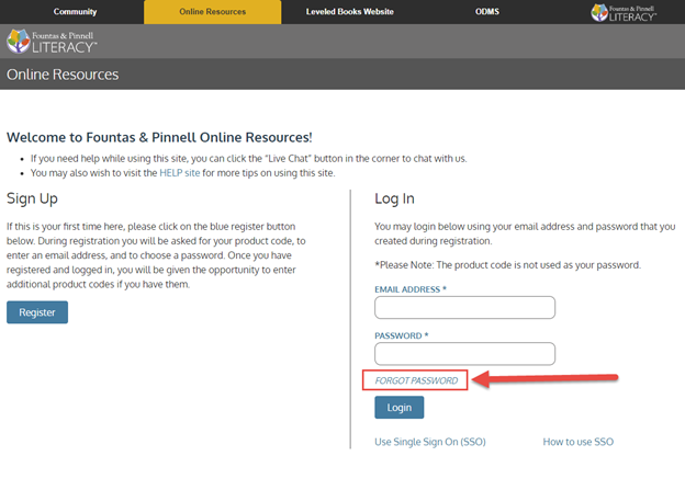 Resetting Your Password For Your Heinemann F&amp;P Online Resources Account