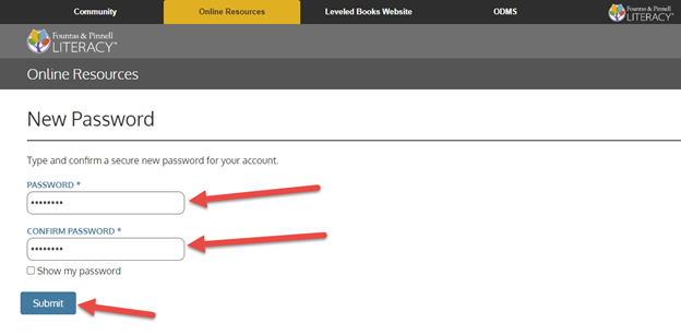 Resetting Your Password For Your Heinemann F&amp;P Online Resources Account