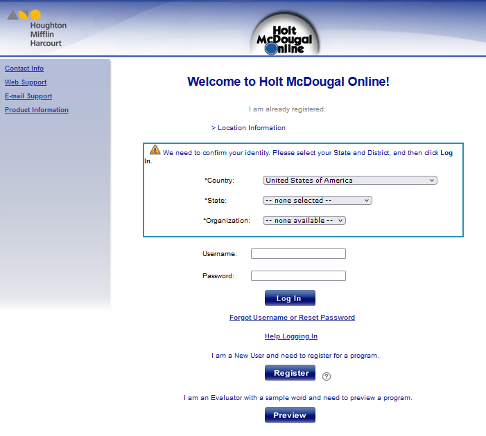 Logging in to Holt McDougal Online (my.hrw.com) as an ...