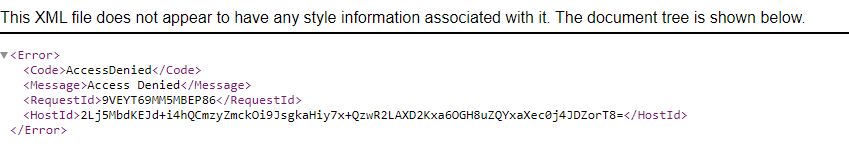 Error Access Denied This Xml File Does Not Appear To Have Any Style Information Associated With 0021