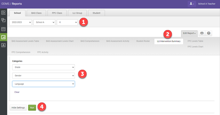 LLI District and School Intervention Summary Report Overview on ...